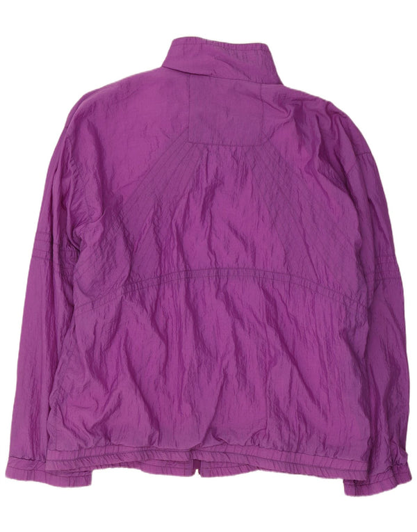 vintage Mens Survêtement Top Veste Grand Violet Polyamide