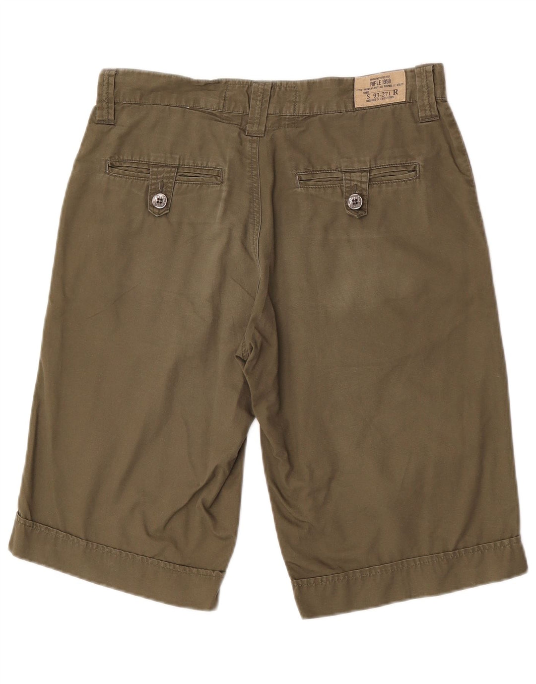 Rifle Short Chino Homme W31 Coton Kaki Moyen