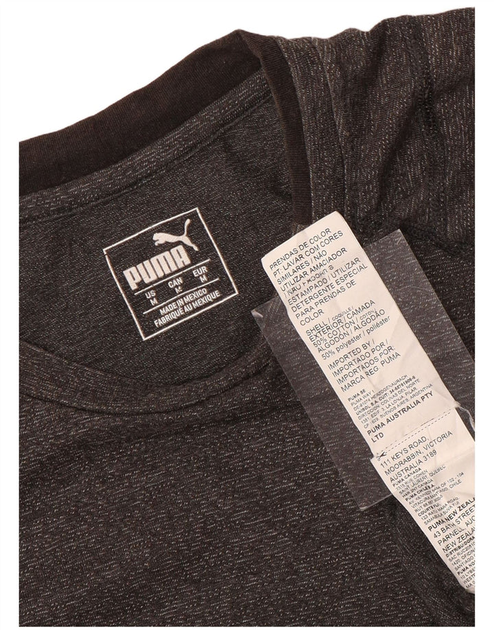 PUMA T-Shirt Graphique Homme Gris Moyen Moucheté Coton