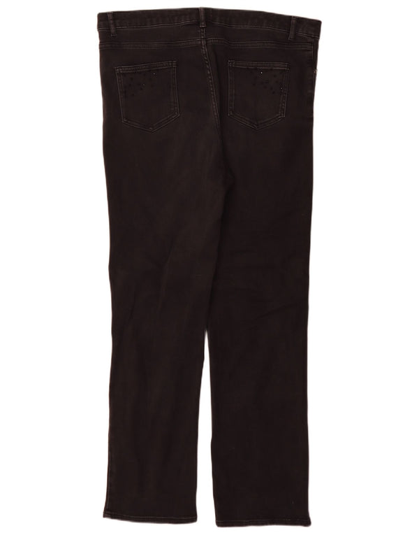Marks & Spencer Jean droit Per Una pour femme UK 16 Large W34 L30 Noir