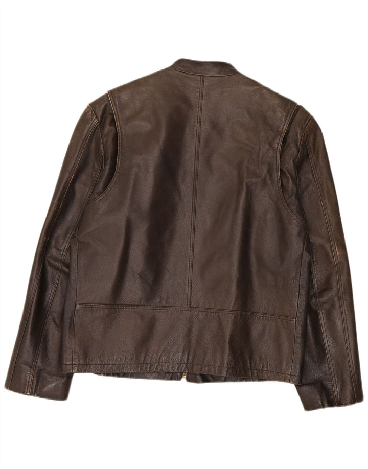 Route 66 Veste en cuir pour homme UK 40 Grand cuir marron