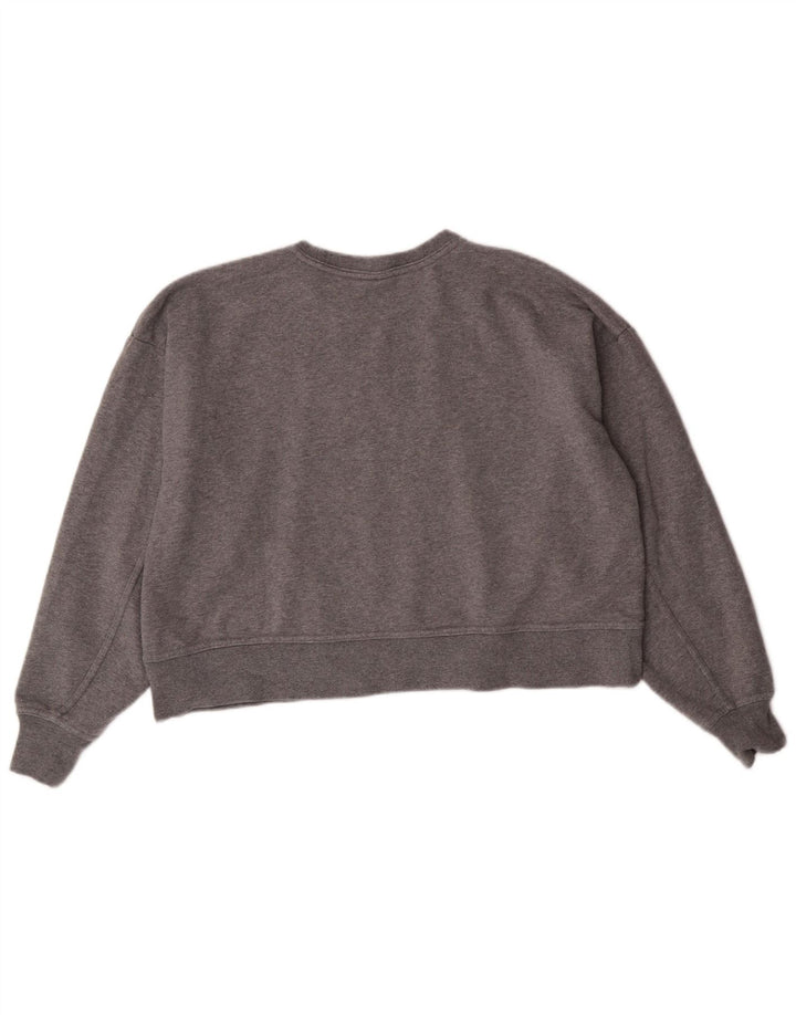 Nike Femme Dri Fit Graphic Sweat-shirt surdimensionné UK 10 Petit Gris