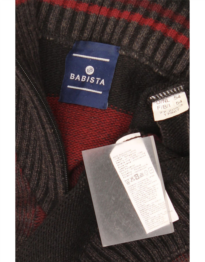 BABISTA Pull Col Zippé Homme IT 54 XL Rayé Multicolore