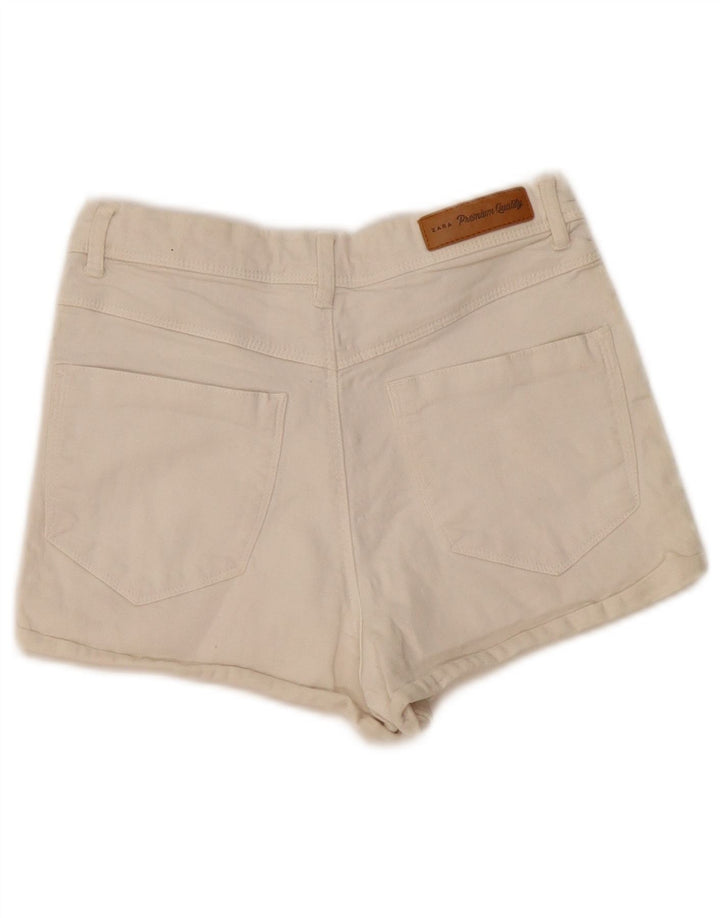 Short en jean Zara pour femme EU 34 2XS W24 Blanc