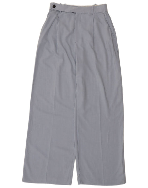 Zara Pantalon de costume taille haute pour femme Large W30 L33 Bleu