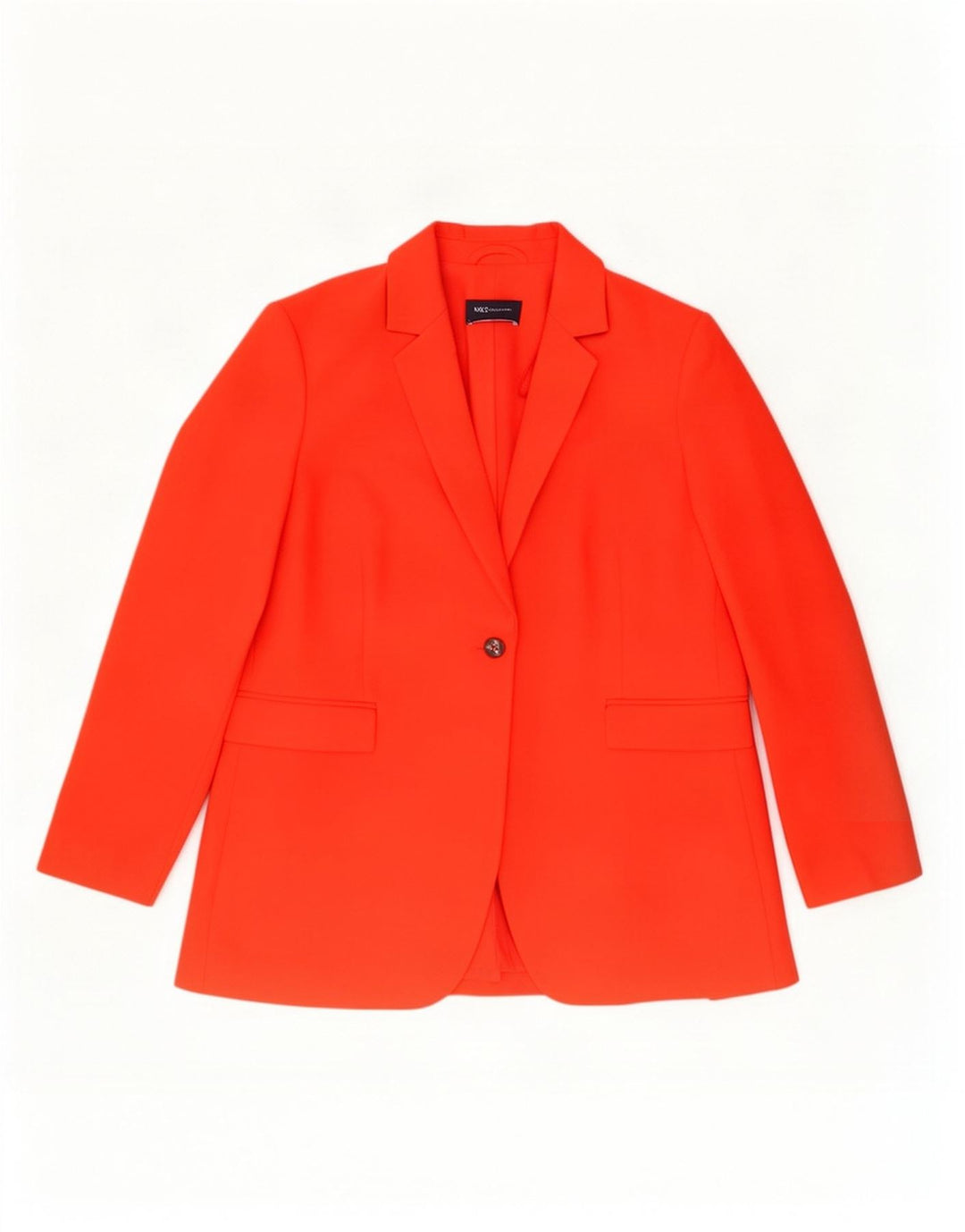 Marks & Spencer Veste blazer à 1 bouton pour femme UK 16 Large Orange Polyester