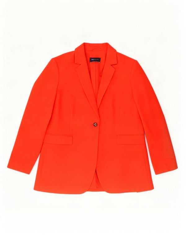 Marks & Spencer Veste blazer à 1 bouton pour femme UK 16 Large Orange Polyester