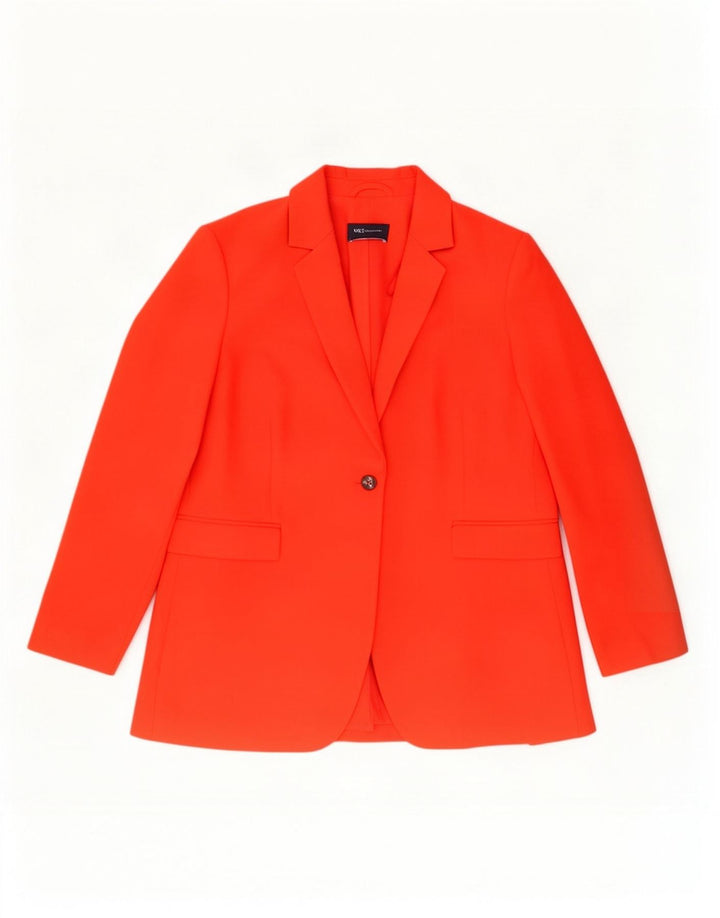 Marks & Spencer Veste blazer à 1 bouton pour femme UK 16 Large Orange Polyester