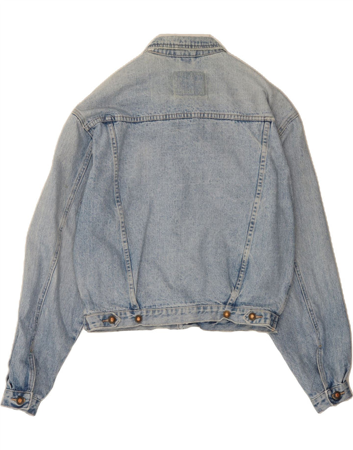 VINTAGE Womens Denim Jacket UK 16 Large Blue Cotton Vintage Vintage and Second-Hand Vintage from Messina Hembry 