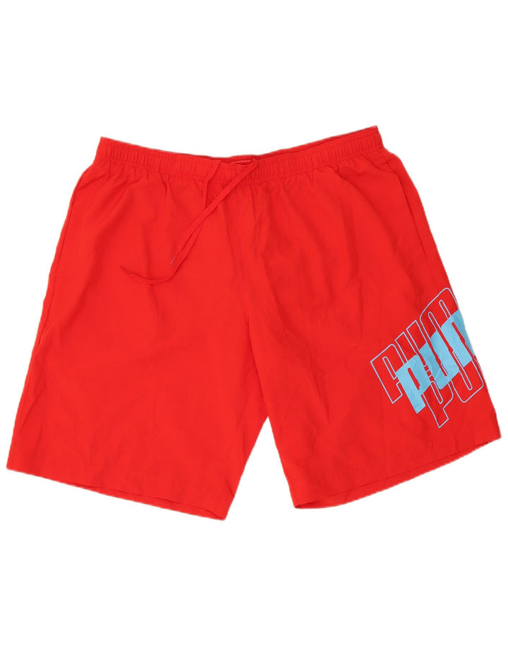 Puma Short de Sport Graphique Homme XL Rouge Polyester
