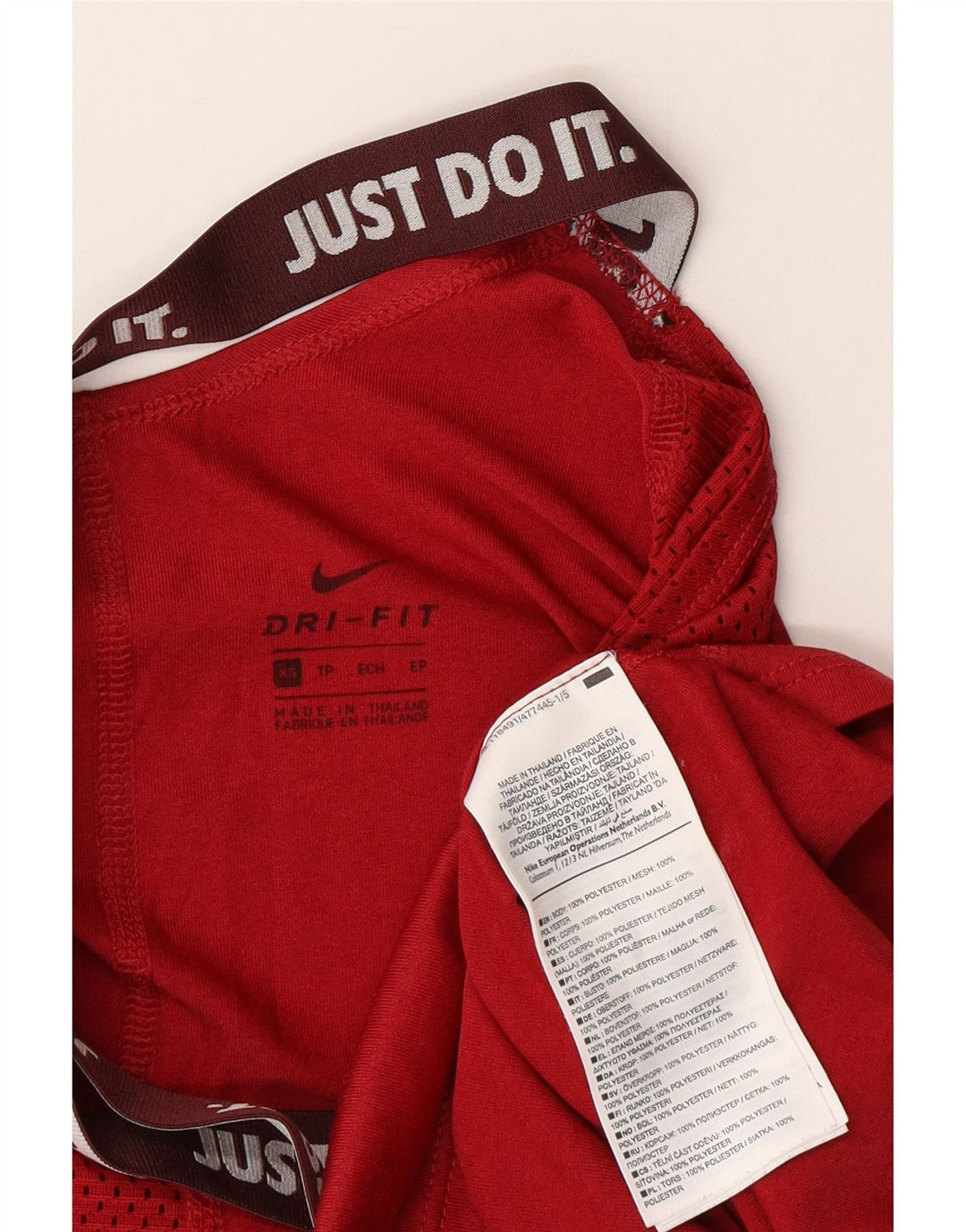 Nike Womens Dri Fit Graphic Débardeur UK 6 XS Rouge Polyester