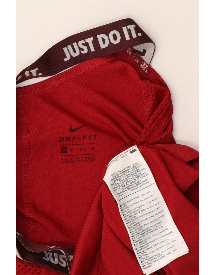 Nike Womens Dri Fit Graphic Débardeur UK 6 XS Rouge Polyester