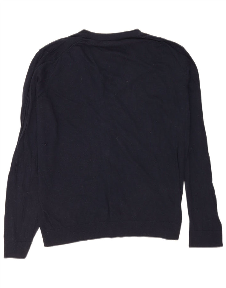 Benetton Cardigan Pull Petit Bleu Marine Homme