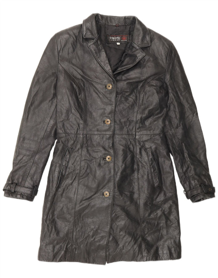 Vimapel Manteau en cuir pour femme UK 10 Petit Noir Classique