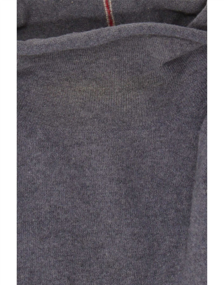 White Stuff Pull Col Roulé Homme Large Bleu Laine d'Agneau