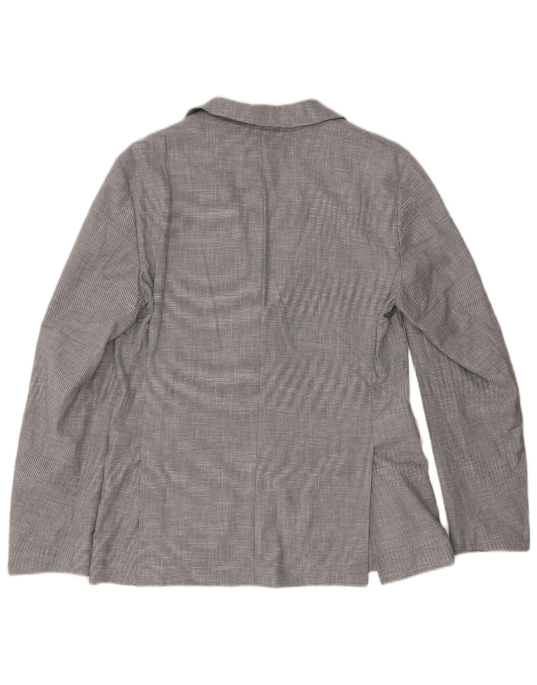 Zara Veste Blazer 2 Boutons Homme UK 40 Large Gris Pied-de-Poule Polyester