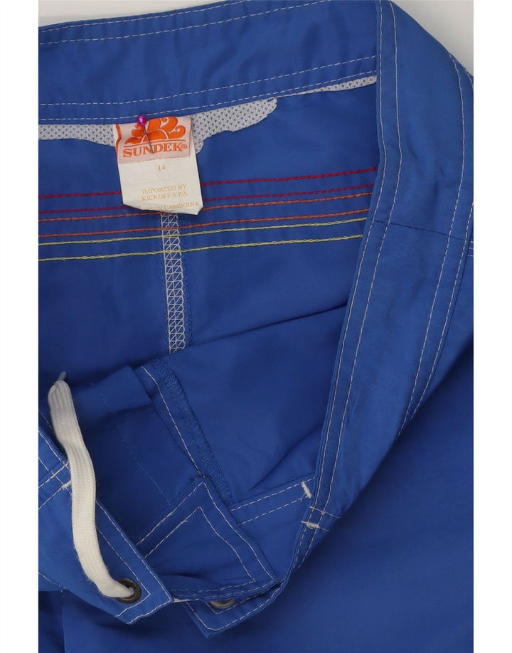 SUNDEK Short de Bain Garçon 13-14 Ans Bleu Polyester