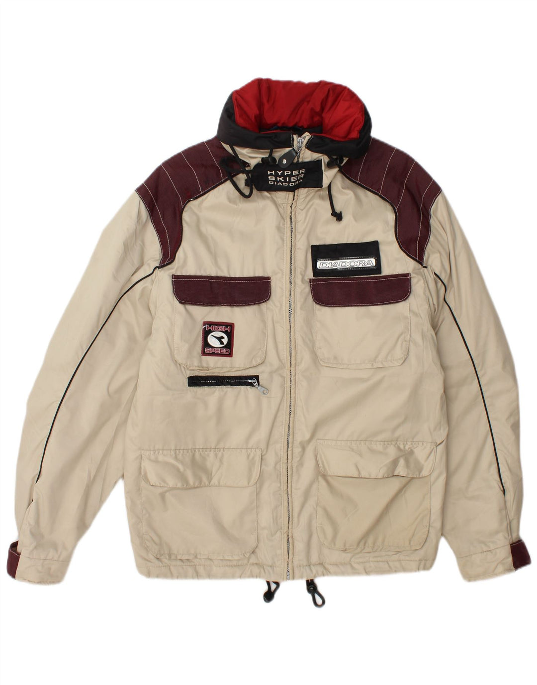 Diadora Veste de Ski Graphique Homme Petit Blanc Polyester Colorblock