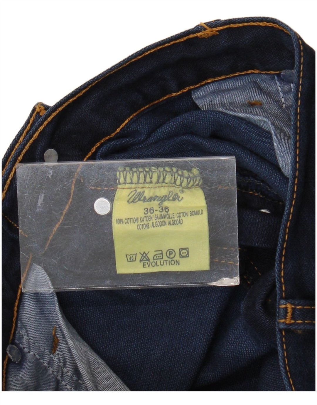 Wrangler Jean Droit Evolution Homme W36 L32 Bleu Marine Coton