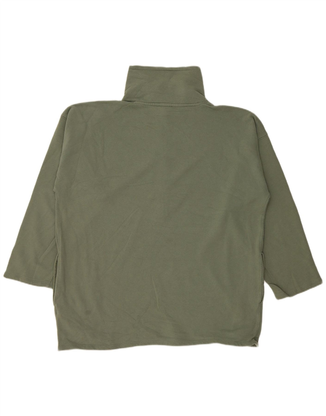 J. CREW Sweat-shirt surdimensionné à col zippé pour femme UK 16 Large Vert
