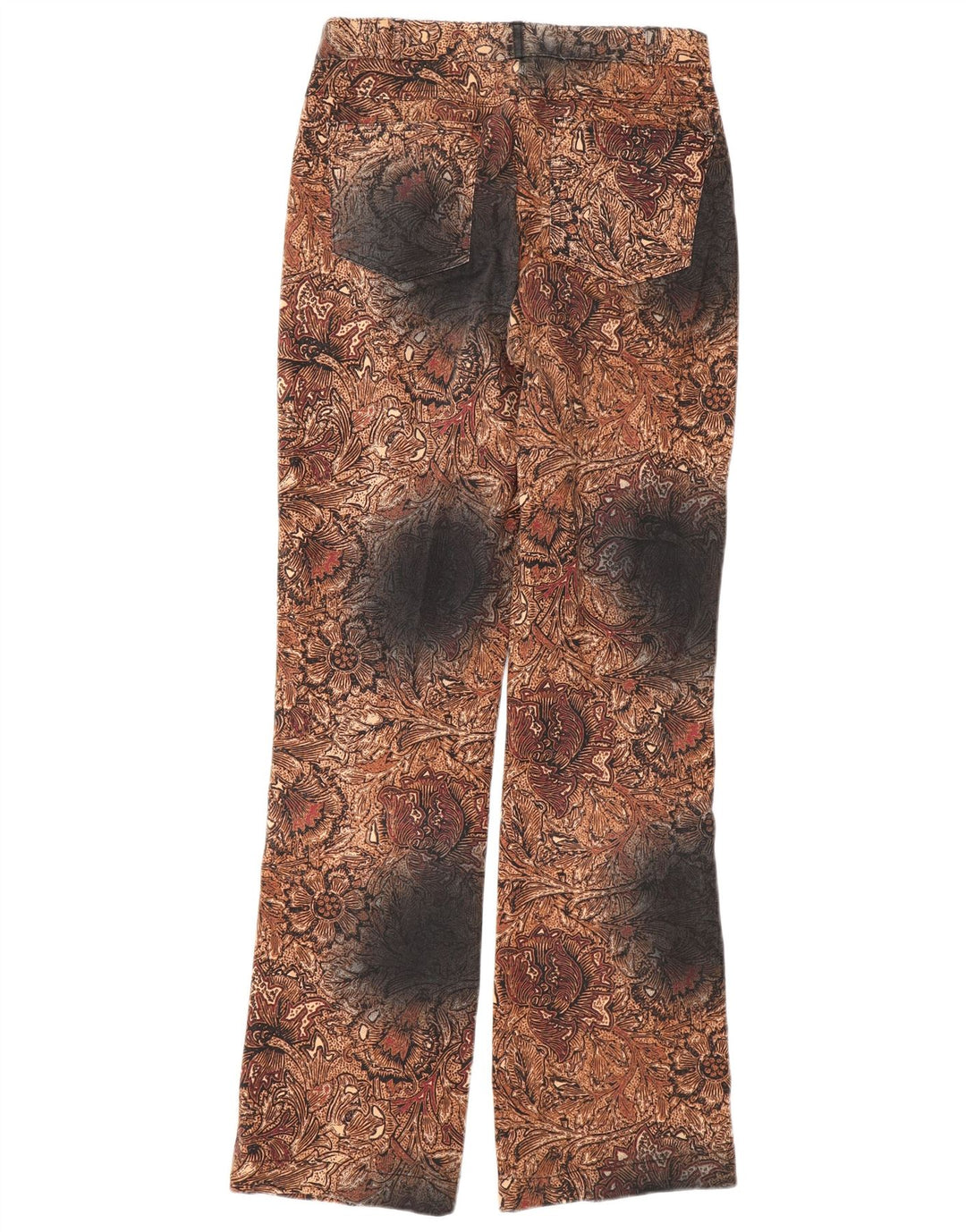 GIANI FEROTI Pantalon droit décontracté pour femme Petit W26 L30 Marron Paisley