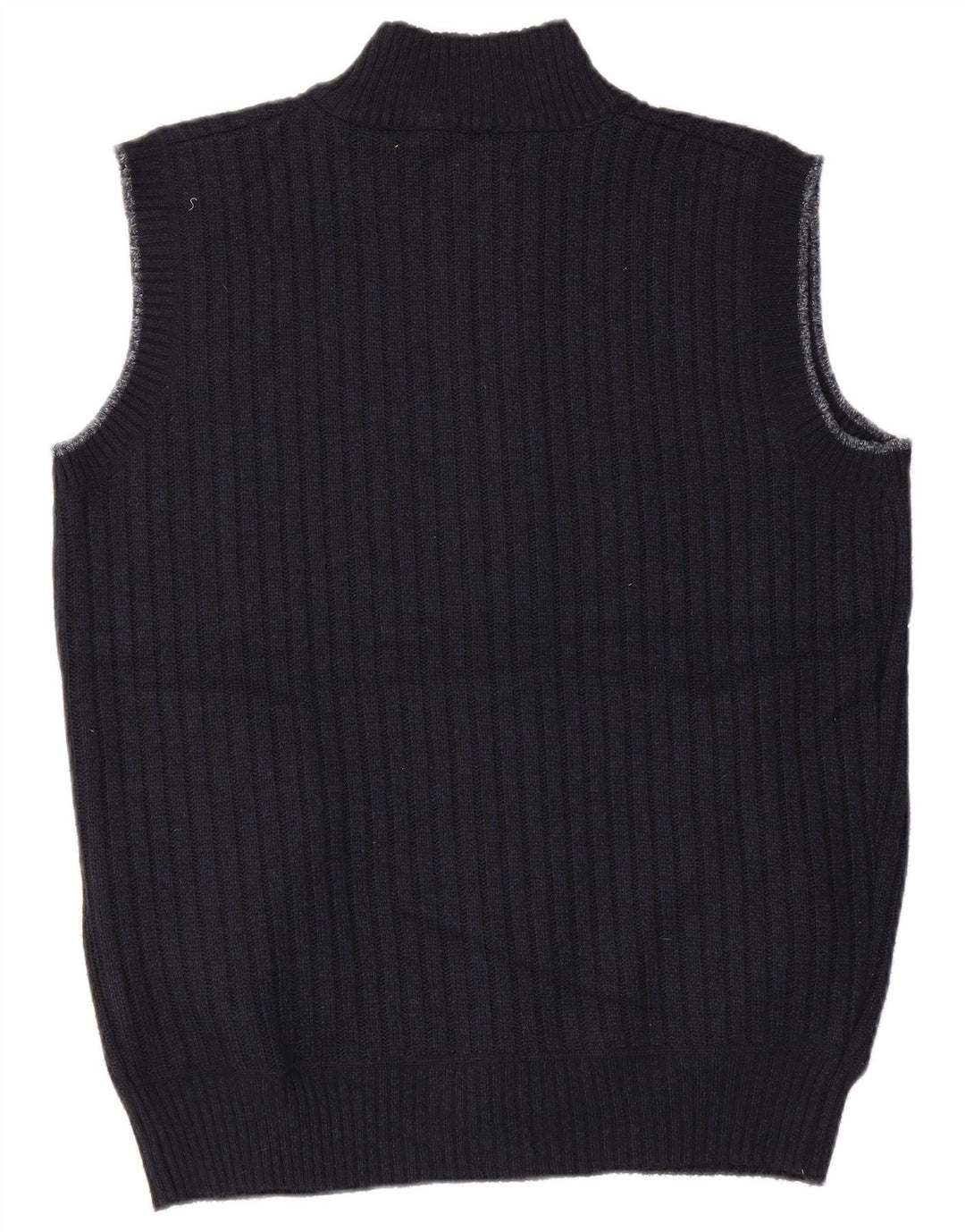 Pierre Cardin Pull Cardigan sans Manches Homme Bleu Marine Moyen Polyester