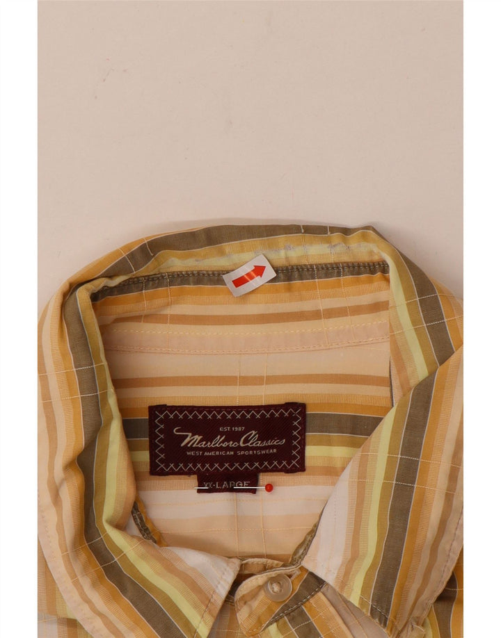 Marlboro Classics Chemise Homme 2XL Rayé Jaune
