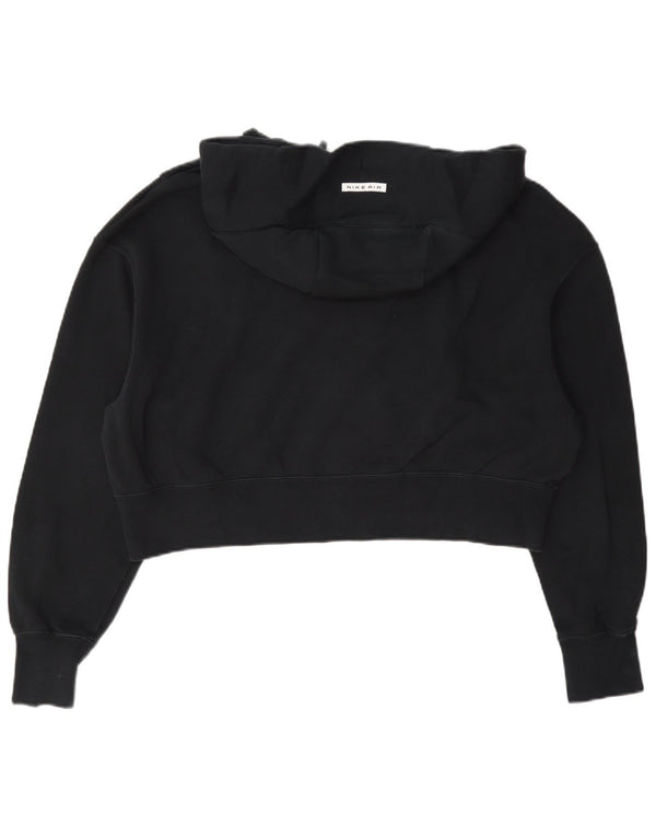 Nike Pull à capuche zippé surdimensionné pour femme UK 10 Petit coton bleu marine