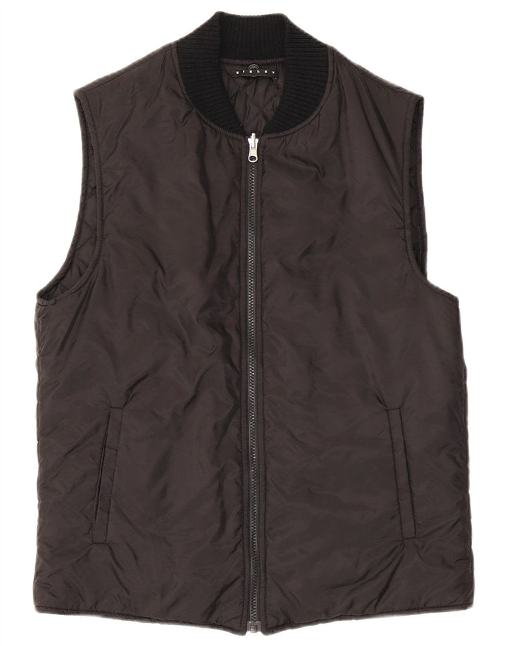 Sisley Gilet Rembourré IT 46 Small Noir Polyamide Homme