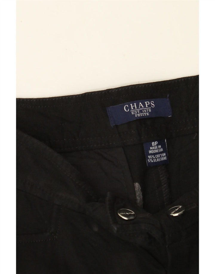 CHAPS Pantalon décontracté slim pour femme US 8 Medium W30 L31 Coton noir