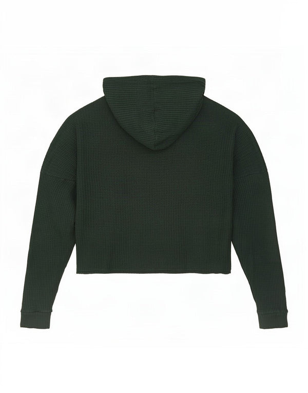 Topshop Haut court à capuche surdimensionné pour femme UK 46 Large Vert Viscose