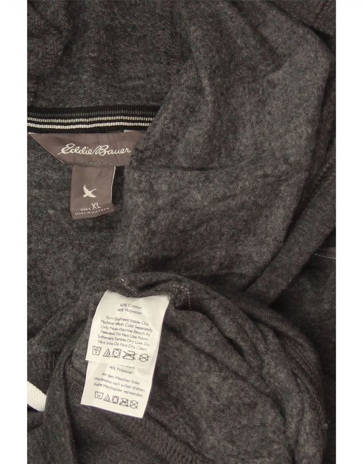 EDDIE BAUER Pull à capuche pour homme XL Gris Coton
