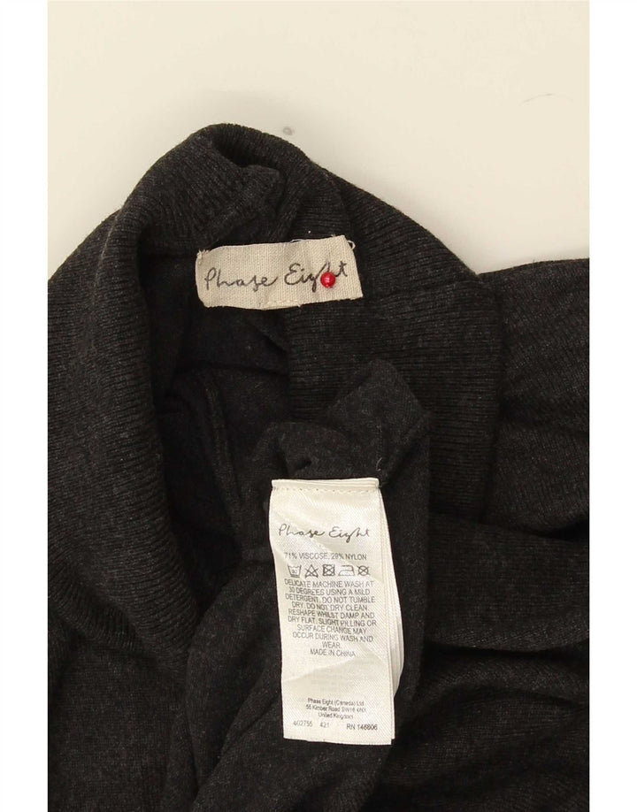 Phase Eight Pull court à col roulé pour femme UK 14 Large Gris