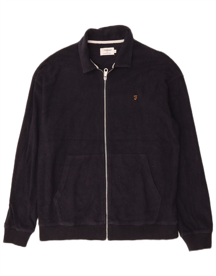 Farah Veste de Survêtement Homme Petit Bleu Marine Coton