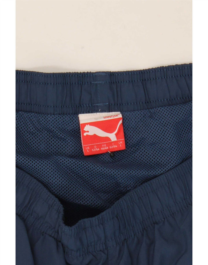 Puma Short de Sport Graphique Homme Bleu Marine Large