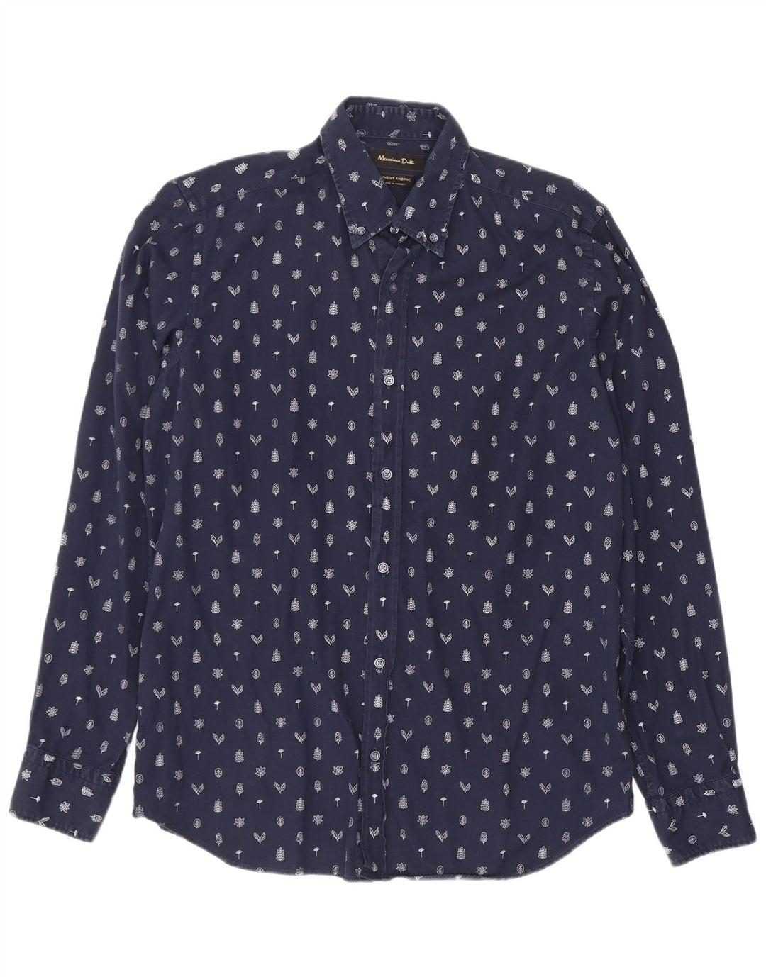 Chemise Homme Massimo Dutti Bleu Marine Moyen Floral