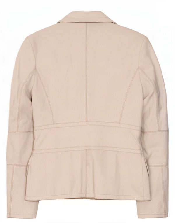 Conbipel Veste Blazer En Cuir À 2 Boutons Pour Femme IT 42 Blanc Moyen