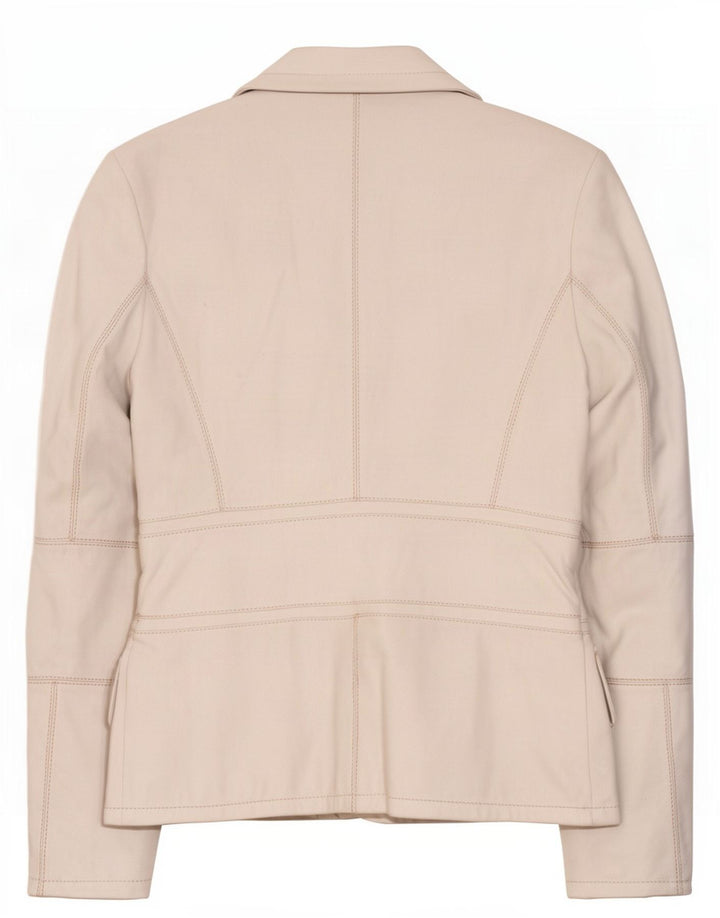 Conbipel Veste Blazer En Cuir À 2 Boutons Pour Femme IT 42 Blanc Moyen