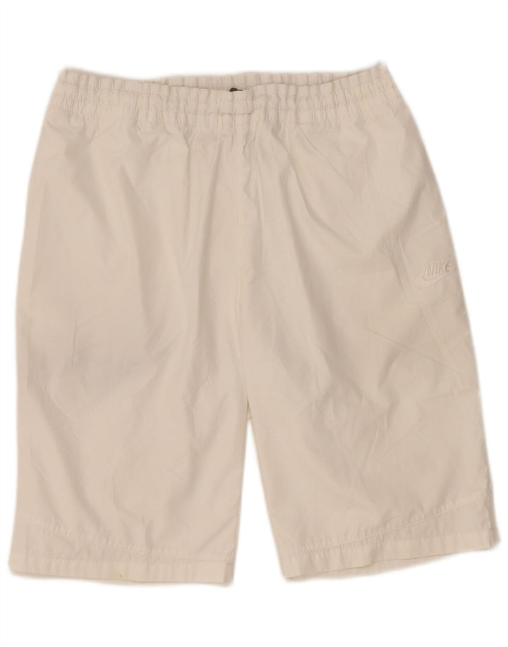 NIKE Short de sport pour homme en polyester blanc moyen