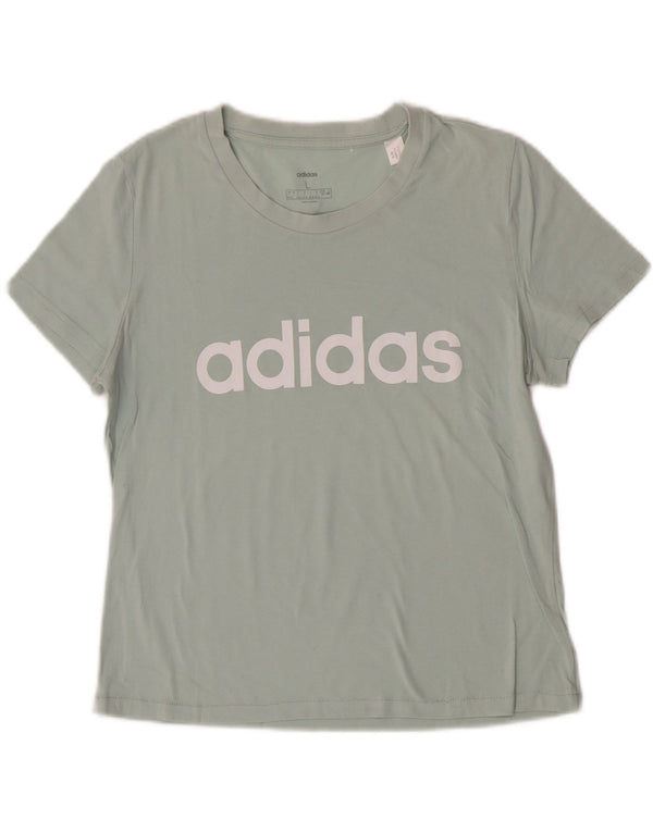 Adidas T-shirt graphique pour femme UK 16/18 Large Turquoise