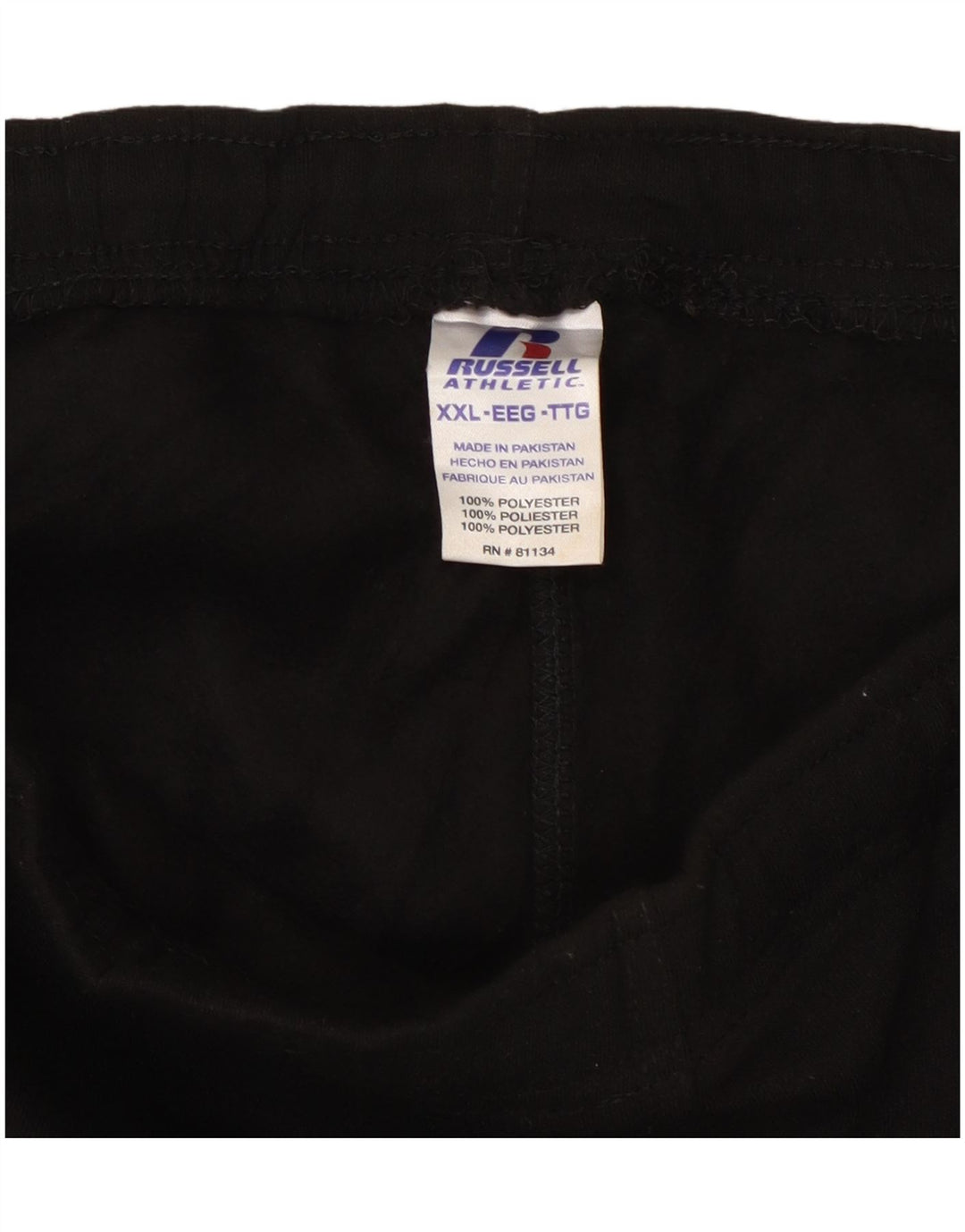 RUSSELL ATHLETIC Pantalon de survêtement cargo pour homme 2XL Noir Polyester
