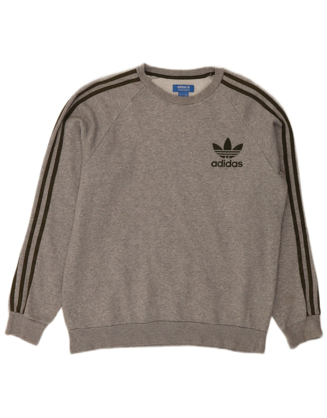 Adidas Sweat-Shirt Homme Gris Moyen Coton