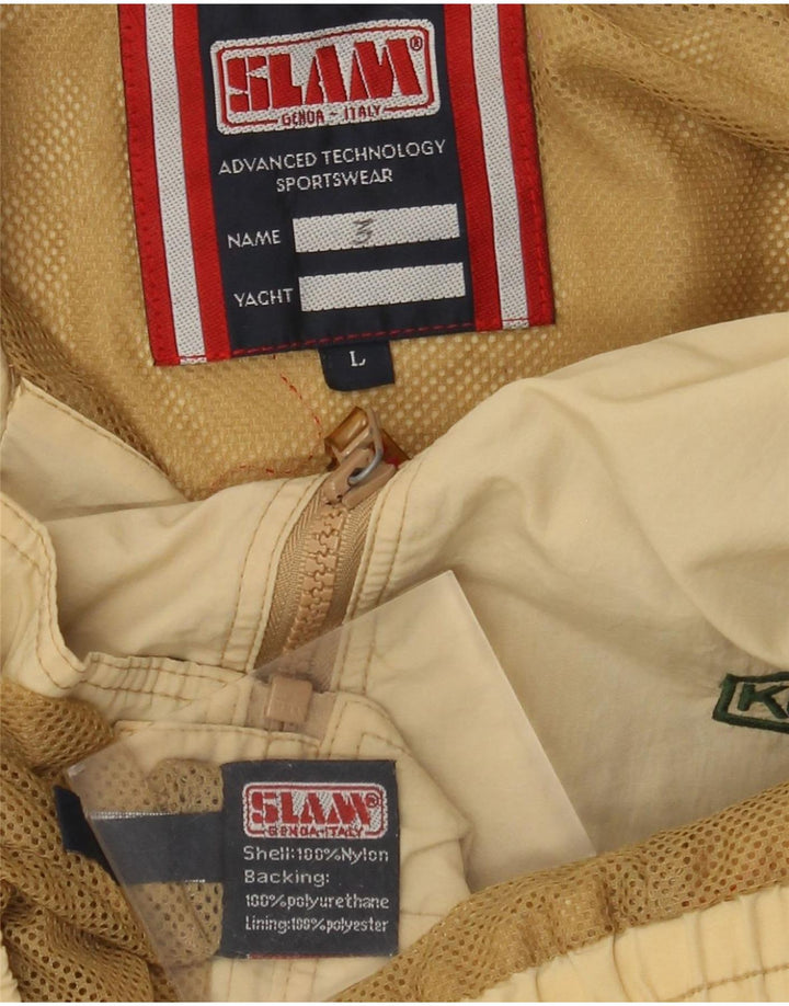 Slam Veste Bomber Homme UK 40 Large Beige Nylon