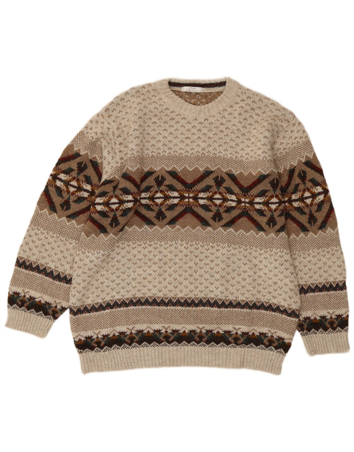 Marks & Spencer Pull à col rond St. Michael pour homme Beige Taille L