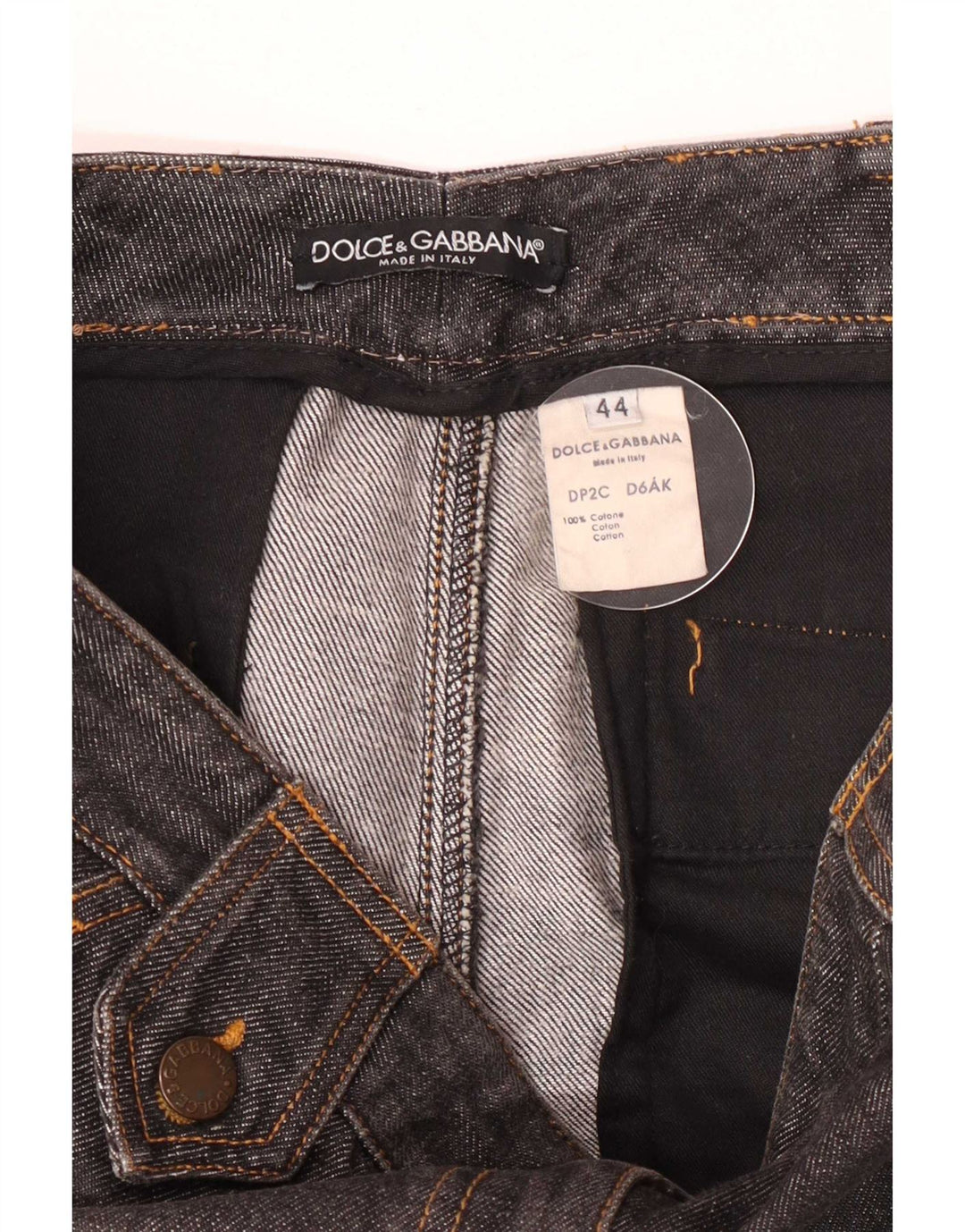 Dolce & Gabbana Jean évasé pour femme IT 44 Medium W32 L33 Coton gris