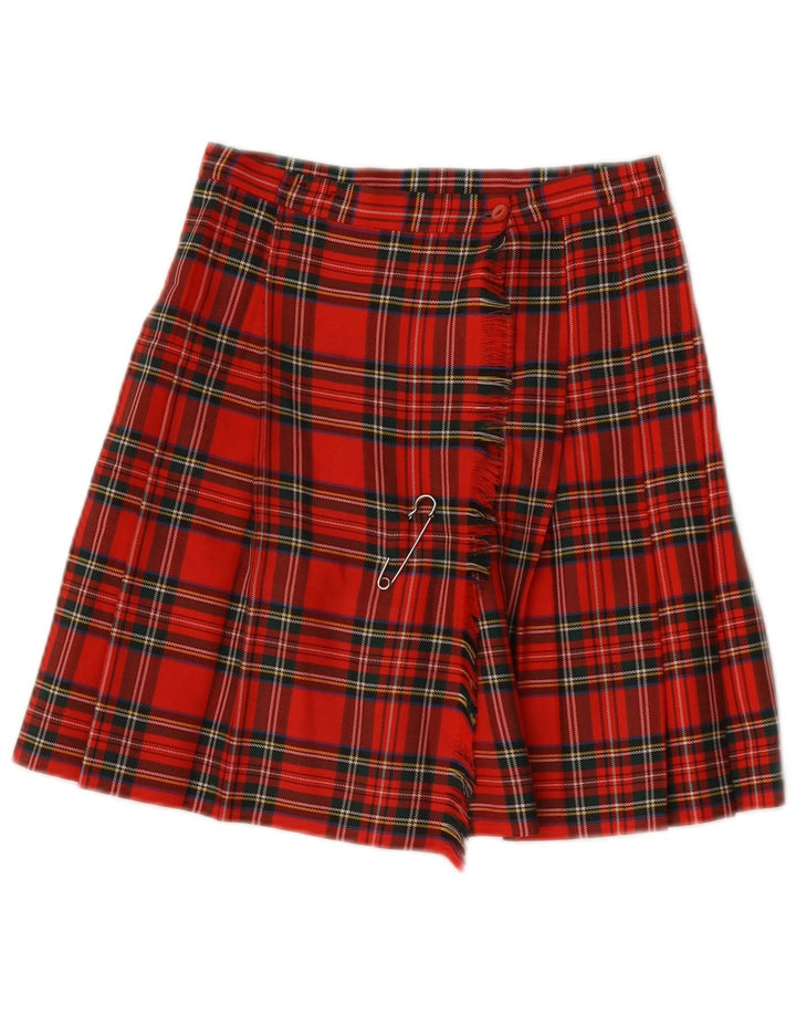 jupe portefeuille femme vintage W26 petit chèque rouge