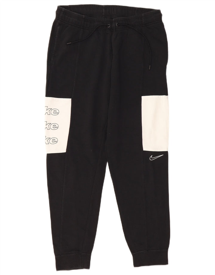 NIKE Pantalon de survêtement graphique pour homme Noir moyen Colourblock
