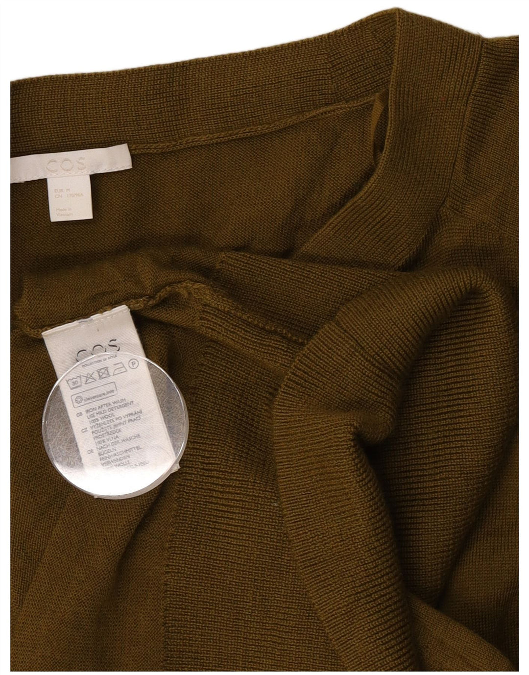 Cos Cardigan surdimensionné pour femme UK 44 en laine vert moyen