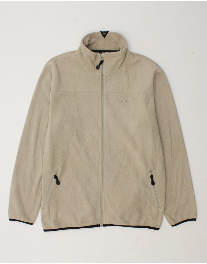 Asics Veste polaire pour homme UK 40 Large Beige Polyester
