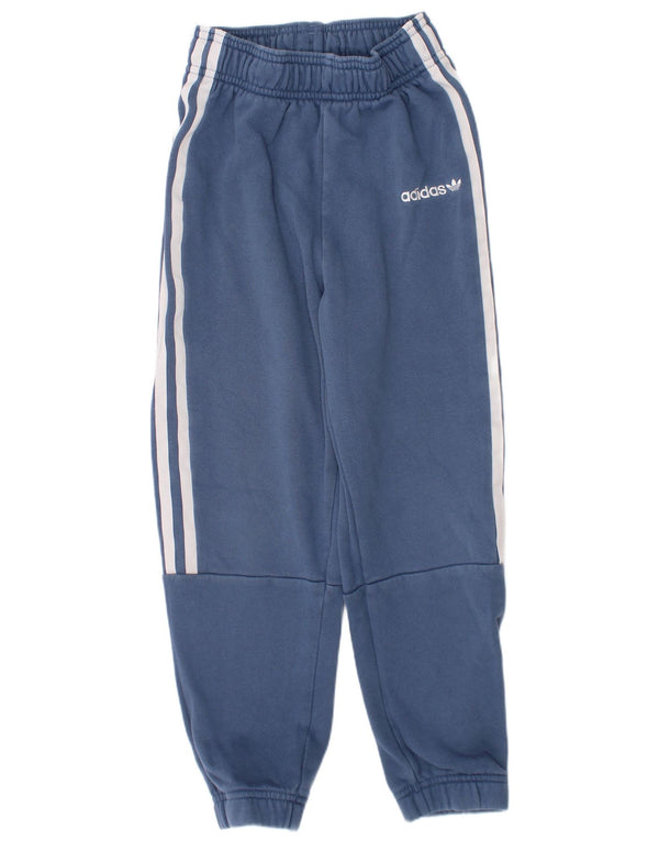 Adidas Pantalon de survêtement graphique pour garçon 6-7 ans Bleu Coton